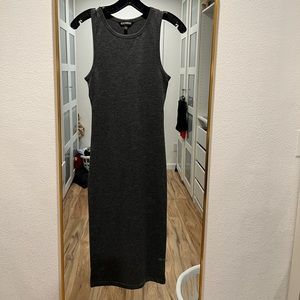 Express midi dress in charcoal!